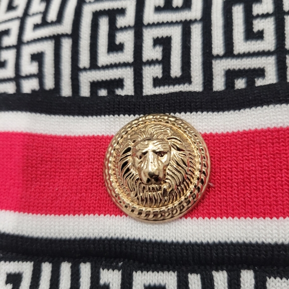 NWT - Balmain Women's Black & Red Stretch Dress - Size Medium. - Picture 6 of 8